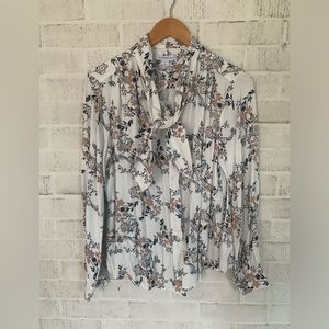 Liz Claiborne Floral Blouse Size Large